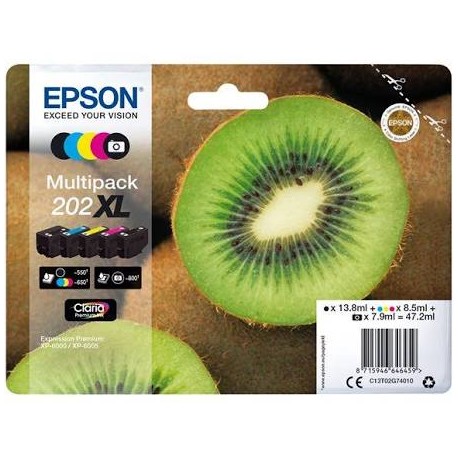 Cartucho Epson Original 202XL Pack 5