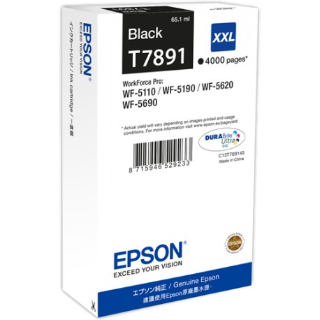 Cartucho epson original T7891 Negro