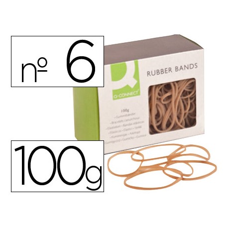 Gomas Nº6 (2,0mm x 60mm) 100g - Q-Connect
